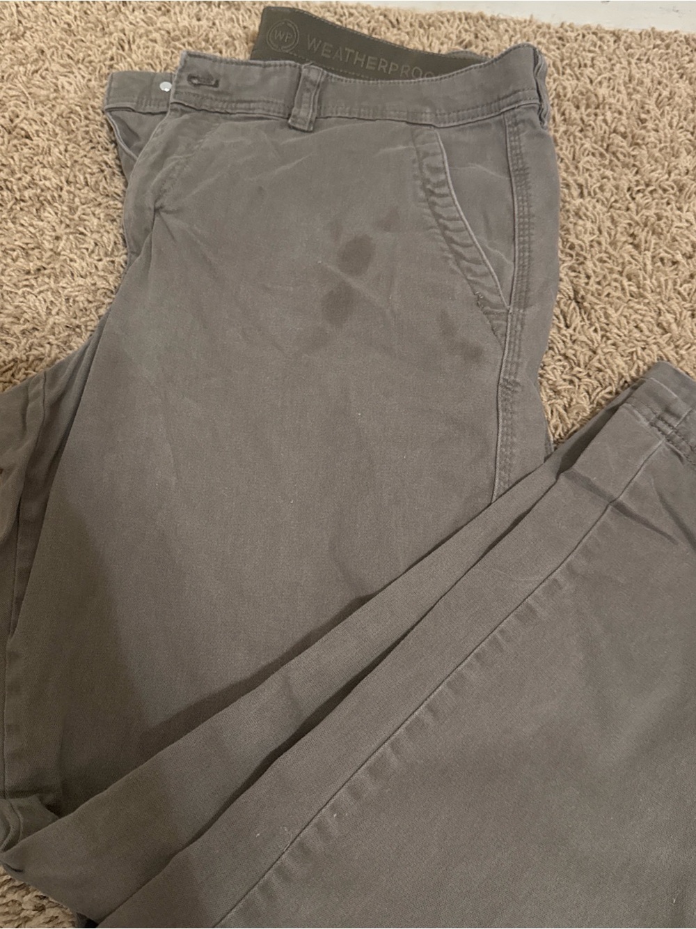Weatherproof Men’s Charcoal Gray Chino Pants